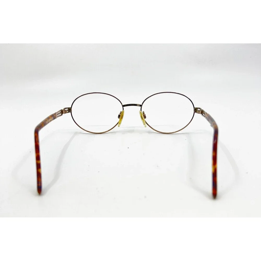 Anne Klein Eyeglasses Women Gold Tortoise Shell Oval 2002 K1028 55-19-135